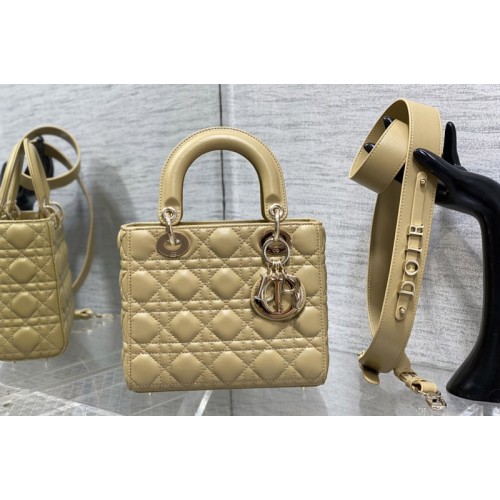 Dior M0538 Christian Dior Small Lady Dior My ABCDior bag in Beige Cannage Lambskin