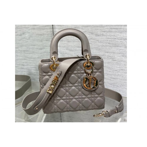 Dior M0538 Christian Dior Small Lady Dior My ABCDior bag in Gray White Cannage Lambskin