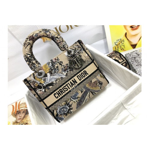 Dior M0565 Medium Lady D-Lite bag in Multicolor Embroidery
