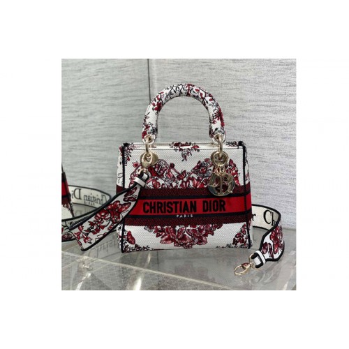 Dior M0565 Christian Dior Medium Lady D-Lite Bag in Multicolor Embroidery