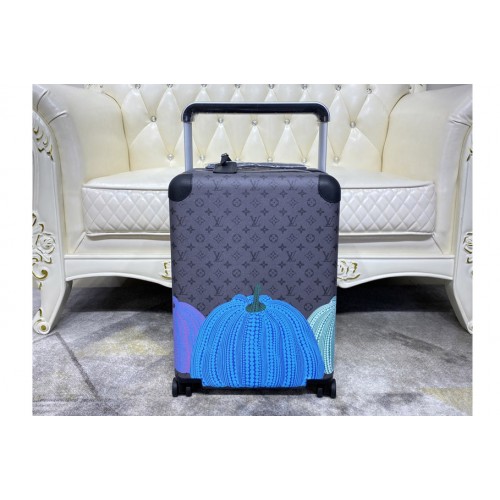 Louis Vuitton M10157 x YK Horizon 55 trolley case in Monogram Eclipse Reverse coated canvas with colorful Pumpkin print Louis Vuitton M10157 x YK Horizon 55 trolley case in Monogram Eclipse Reverse coated canvas with colorful Pumpkin print