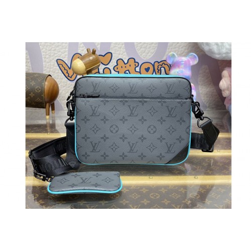 Louis Vuitton M11648 Trio Messenger bag in Turquoise Monogram Eclipse Reverse canvas Louis Vuitton M11648 Trio Messenger bag in Turquoise Monogram Eclipse Reverse canvas