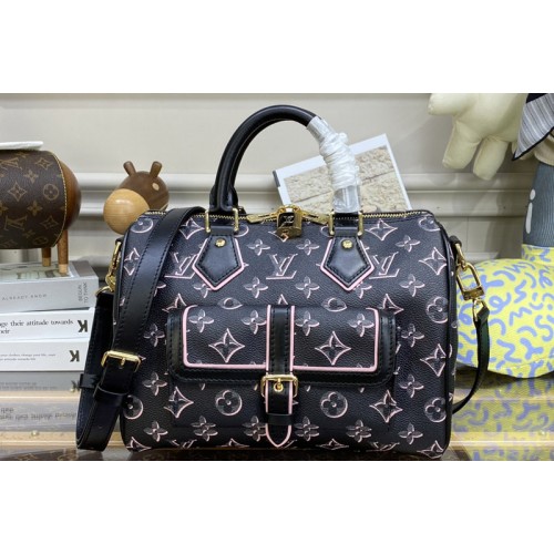 Louis Vuitton M20852 Speedy Bandoulière 25 handbag in Black Monogram coated canvas Louis Vuitton M20852 Speedy Bandoulière 25 handbag in Black Monogram coated canvas