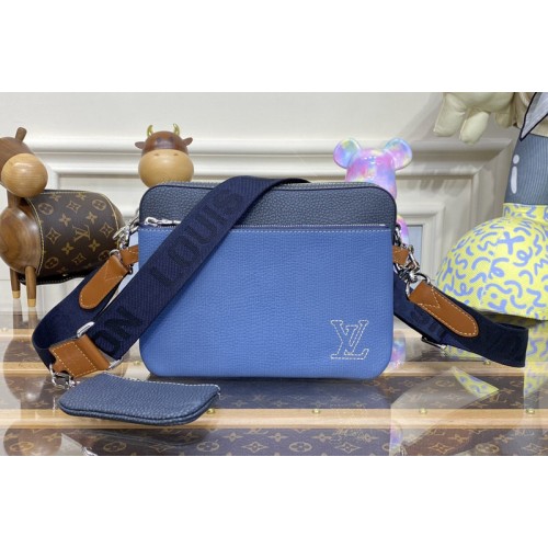 Louis Vuitton M21544 Trio Messenger bag in Denim Blue Taurillon leather Louis Vuitton M21544 Trio Messenger bag in Denim Blue Taurillon leather