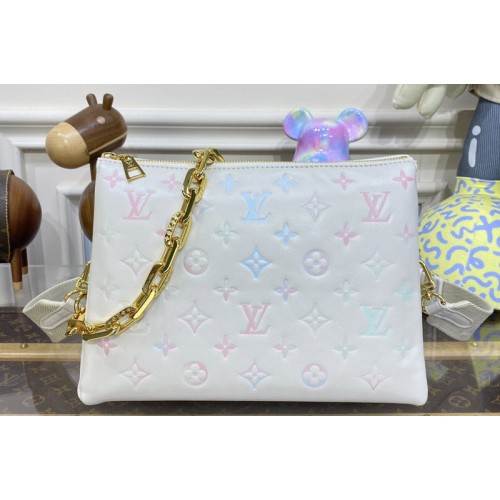 Louis Vuitton M22992 Coussin PM handbag in Quartz & 038 Multicolor Lambskin Louis Vuitton M22992 Coussin PM handbag in Quartz & 038 Multicolor Lambskin