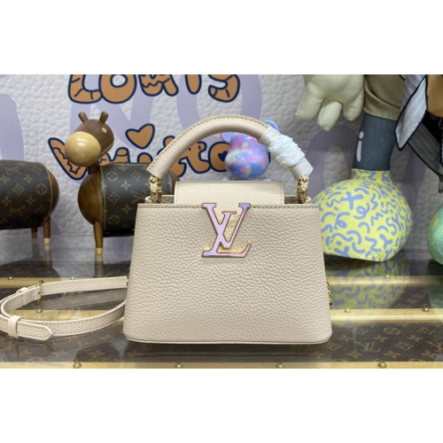 Louis Vuitton M23082 Capucines Mini handbag in Quartz White Taurillon leather Louis Vuitton M23082 Capucines Mini handbag in Quartz White Taurillon leather