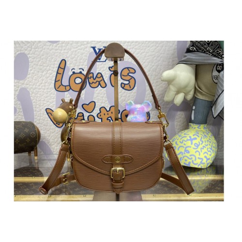 Louis Vuitton M23470 Saumur BB Bag in Cognac brown Epi Grained cowhide leather