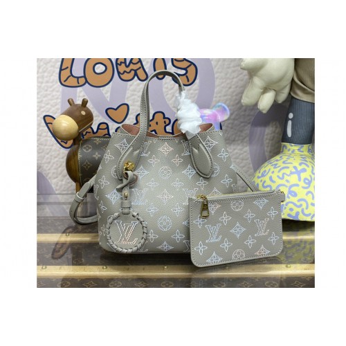 Louis Vuitton M23758 Blossom PM tote bag in Gray Mahina perforated calfskin leather Louis Vuitton M23758 Blossom PM tote bag in Gray Mahina perforated calfskin leather