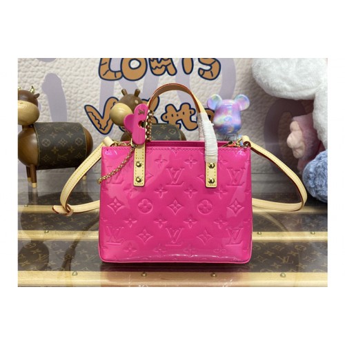 Louis Vuitton M24028 Reade PM bag in Neon Pink Monogram Vernis embossed cowhide leather