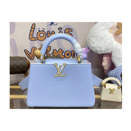 Louis Vuitton M24575 Capucines Mini handbag in Blue Taurillon leather Louis Vuitton M24575 Capucines Mini handbag in Blue Taurillon leather