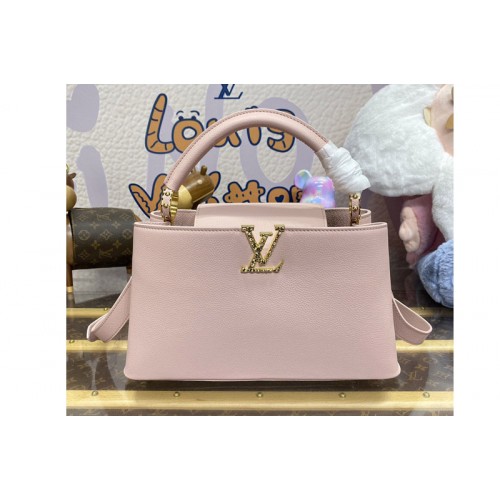 Louis Vuitton M24664 Capucines East West MM handbag in Pink Grained calfskin Louis Vuitton M24664 Capucines East West MM handbag in Pink Grained calfskin