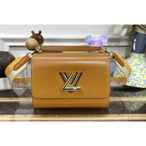 Louis Vuitton M24758 Twist PM Traveler handbag in Gold Epi grained cowhide leather Louis Vuitton M24758 Twist PM Traveler handbag in Gold Epi grained cowhide leather