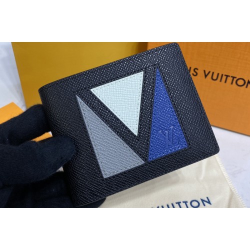 Louis Vuitton M30800 Multiple Wallet in Black Taiga cowhide leather Louis Vuitton M30800 Multiple Wallet in Black Taiga cowhide leather
