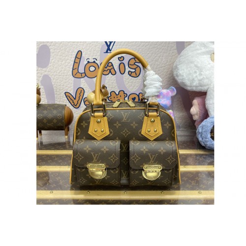 Louis Vuitton M40026 Manhattan PM Handbag in Monogram Canvas Louis Vuitton M40026 Manhattan PM Handbag in Monogram Canvas