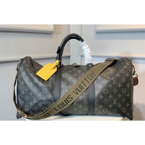Louis Vuitton M40560 Keepall Bandoulière 50 Bag in Monogram Eclipse canvas Louis Vuitton M40560 Keepall Bandoulière 50 Bag in Monogram Eclipse canvas