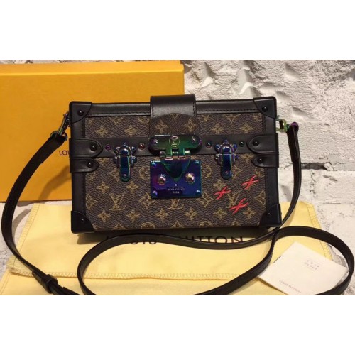 Louis Vuitton M44199 Petite Malle Bag in Monogram Canvas