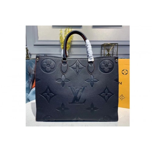 Louis Vuitton M44570 Onthego tote bags Navy Blue Taurillon leather Louis Vuitton M44570 Onthego tote bags Navy Blue Taurillon leather
