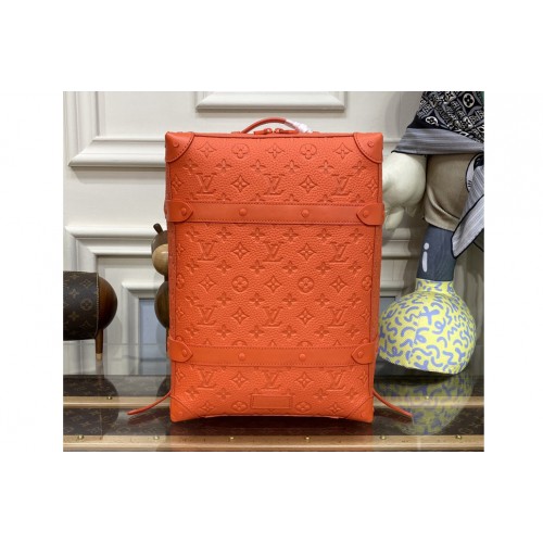 Louis Vuitton M44752 soft trunk backpack in Orange Taurillon Monogram Louis Vuitton M44752 soft trunk backpack in Orange Taurillon Monogram