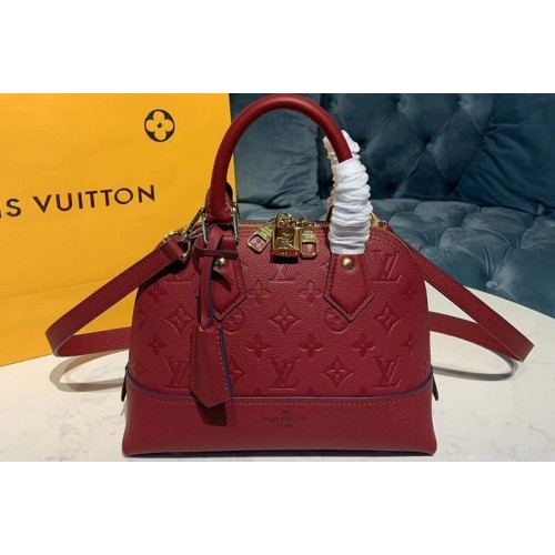 Louis Vuitton M44829 Alma BB handbags Red Taurillon leather Louis Vuitton M44829 Alma BB handbags Red Taurillon leather