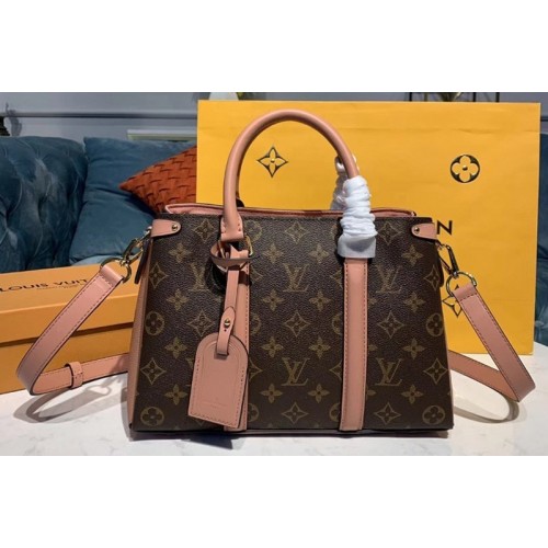 Louis Vuitton M44815 Soufflot BB Bags Monogram Canvas With Pink Calf Leather