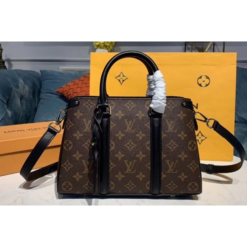 Louis Vuitton M44815 Soufflot BB Bags Monogram Canvas With Black Calf Leather Louis Vuitton M44815 Soufflot BB Bags Monogram Canvas With Black Calf Leather