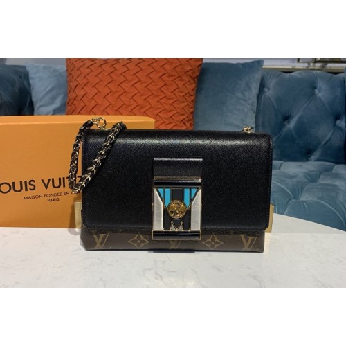 Louis Vuitton M44916 Pochette Thelma Bags Black grained calfskin leather and Monogram canvas