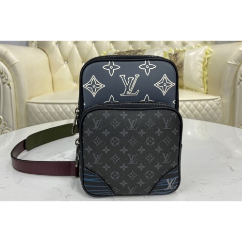 Louis Vuitton M45439 Amazone Sling Bag in Monogram Eclipse coated canvas and cowhide leather Louis Vuitton M45439 Amazone Sling Bag in Monogram Eclipse coated canvas and cowhide leather