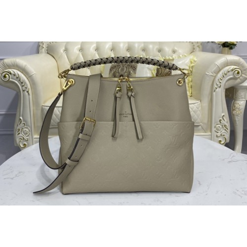 Louis Vuitton M45523 Maida Hobo Bag in Tourterelle Gray Monogram Empreinte Leather