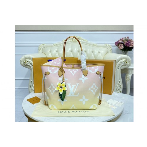 Louis Vuitton M45680 Neverfull MM tote bag in Pink Monogram Giant coated canvas Louis Vuitton M45680 Neverfull MM tote bag in Pink Monogram Giant coated canvas