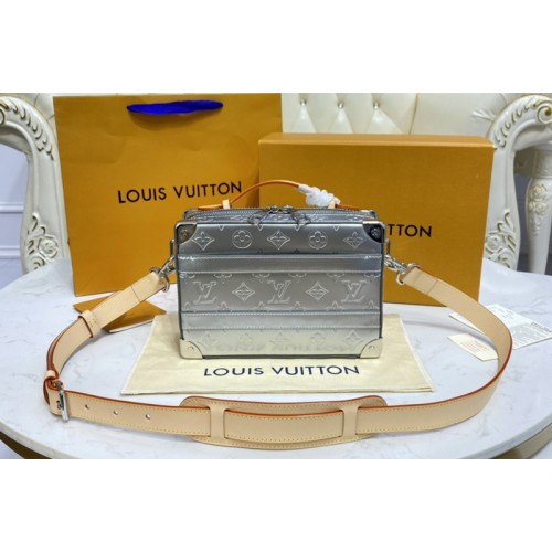 Louis Vuitton M45785 Handle Trunk bag in Silver Monogram vernis