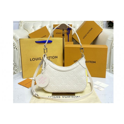 Louis Vuitton M46099 Bagatelle mini hobo Bag in Beige Monogram Empreinte leather Louis Vuitton M46099 Bagatelle mini hobo Bag in Beige Monogram Empreinte leather