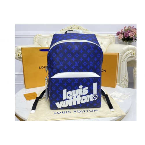 Louis Vuitton M46118 Carry It Backpack in Blue Monogram Reverse Canvas Louis Vuitton M46118 Carry It Backpack in Blue Monogram Reverse Canvas