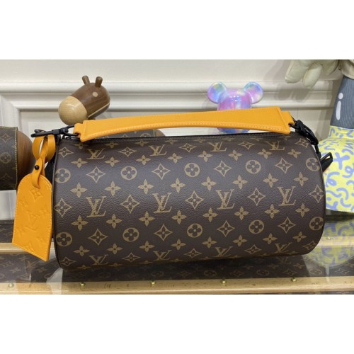 Louis Vuitton M46691 Soft Polochon MM bag in Monogram Macassar canvas