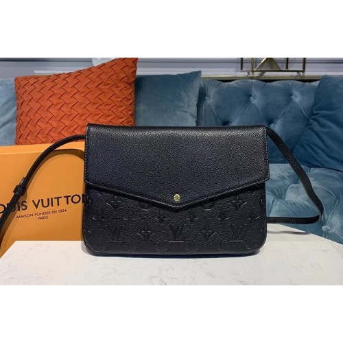 Louis Vuitton M50185 Twinset Bags Black Taurillon leather Louis Vuitton M50185 Twinset Bags Black Taurillon leather