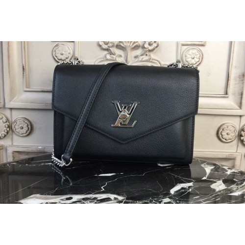 Louis Vuitton M51418 Mylockme BB Lockme Bags in Black Calf Leather