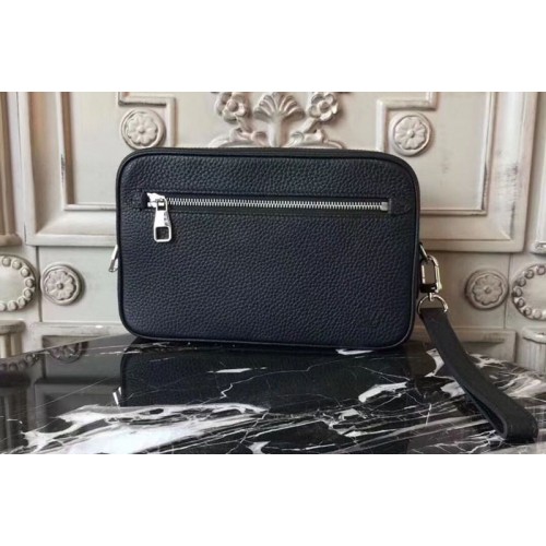 Louis Vuitton M51823 Kasai Clutch Bags in Black Taurillon leather Louis Vuitton M51823 Kasai Clutch Bags in Black Taurillon leather