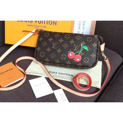 Louis Vuitton M51980 Pochette Accessoires With Cherry Bags Monogram Canvas Louis Vuitton M51980 Pochette Accessoires With Cherry Bags Monogram Canvas