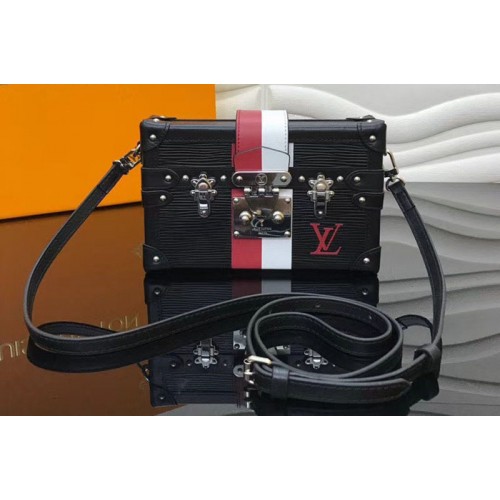 Louis Vuitton M52108 Petite Malle Bags in Black Epi Leather