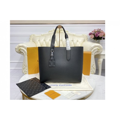 Louis Vuitton M52817 Cabas Voyage bag in Black Taurillon leather Louis Vuitton M52817 Cabas Voyage bag in Black Taurillon leather