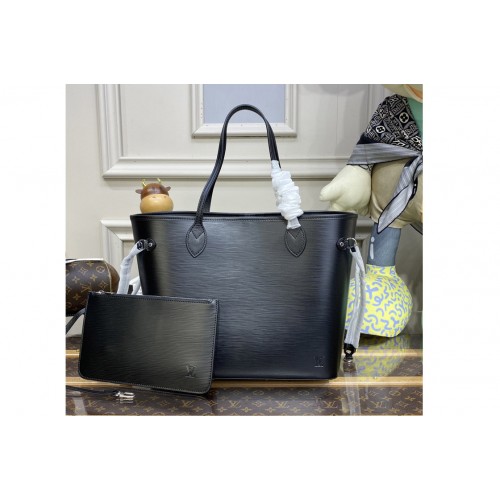 Louis Vuitton M54185 Neverfull MM tote Bag in Black Epi leather