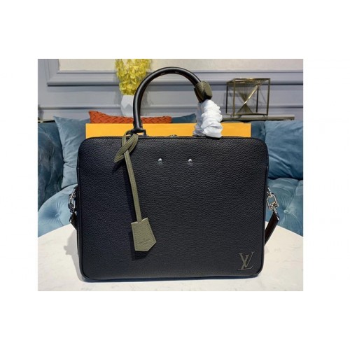 Louis Vuitton M55227 Armand Briefcase MM Bags Black Taurillon leather Louis Vuitton M55227 Armand Briefcase MM Bags Black Taurillon leather