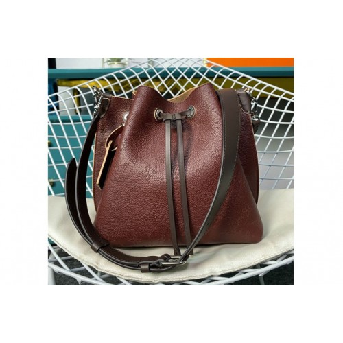 Louis Vuitton M55800 Muria bucket bag in Bordeaux Mahina Calf leather