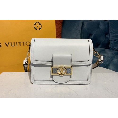 Louis Vuitton M55735 Dauphine MM Bags in White Smooth calfskin leather Louis Vuitton M55735 Dauphine MM Bags in White Smooth calfskin leather