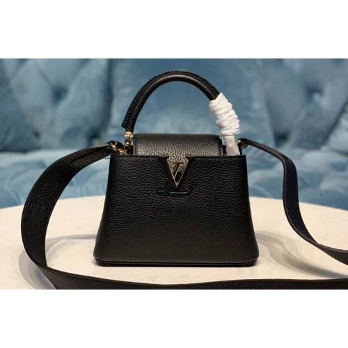 Louis Vuitton M56071 Capucines Mini handbag in Black Taurillon leather Louis Vuitton M56071 Capucines Mini handbag in Black Taurillon leather