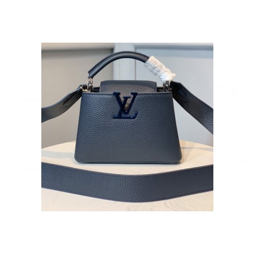 Louis Vuitton M56071 Capucines Mini handbag in Blue Taurillon leather Louis Vuitton M56071 Capucines Mini handbag in Blue Taurillon leather