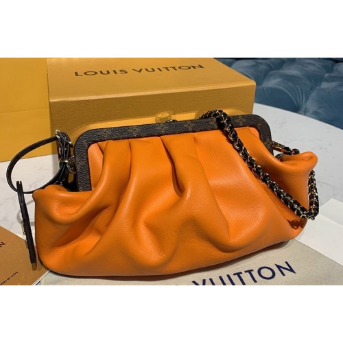 Louis Vuitton M56369 Boursicot EW pouch Bags in Orange Green Calf Leather