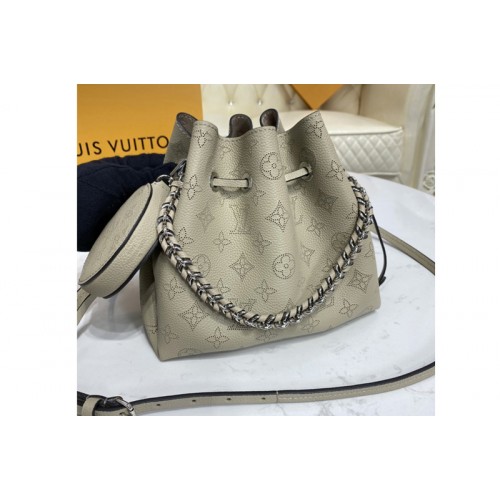 Louis Vuitton M57201 Bella bucket bag in Galet Gray Mahina calf leather