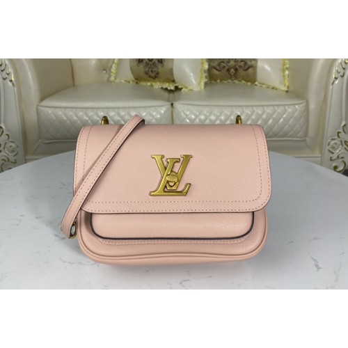 Louis Vuitton M57071 Lockme Chain PM handbag in Rose des Sables Pink Grained calf leather