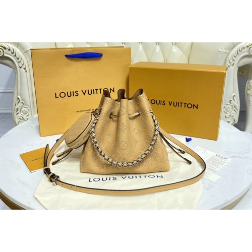 Louis Vuitton M57201 Bella bucket bag in Brown Mahina calf leather