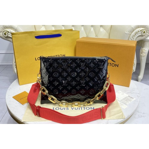 Louis Vuitton M57783 Coussin MM handbag in Black Monogram Vernis
